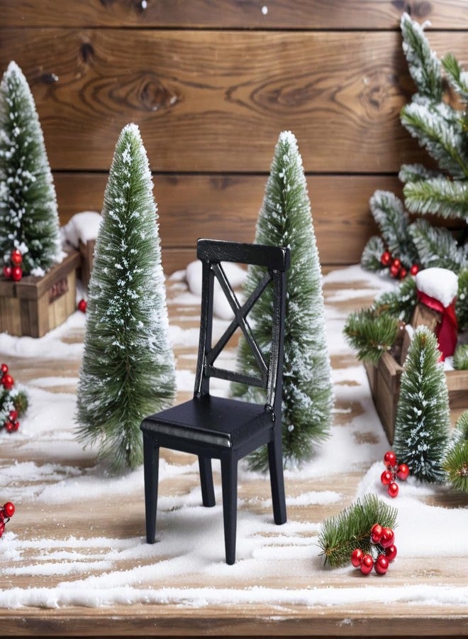 SAFIGLE Miniature Black Chair for 1 12 Scale Dollhouse Synthetic Material Mini Furniture Model Ideal Dollhouse Accessory for Creative Play and Decoration - Image 4